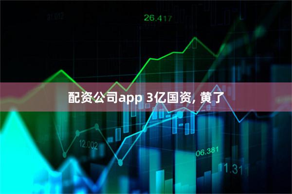 配资公司app 3亿国资, 黄了